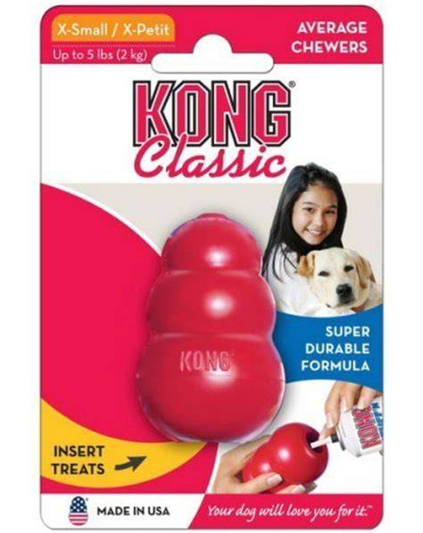hračky pre malé plemená (KONG Gumová hračka, kong stuff-a-ball)