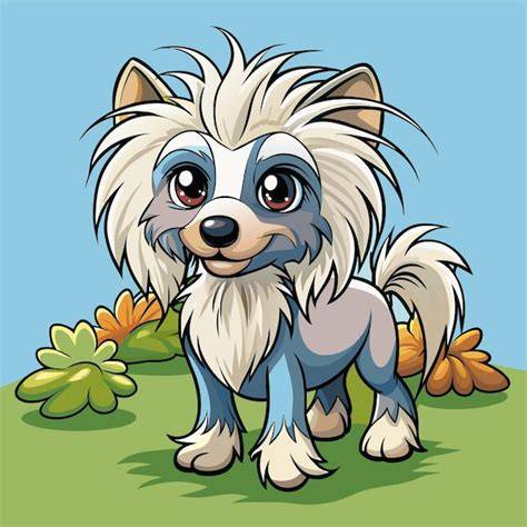 Dogxim - kreslená ilustrácia hybridného vzhľadu psa a lycalopex