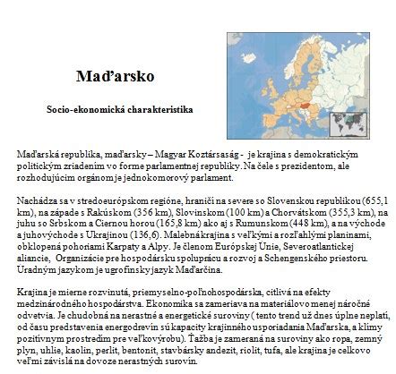 Obrázok: Kontury a charakteristika maďarskej vyžly