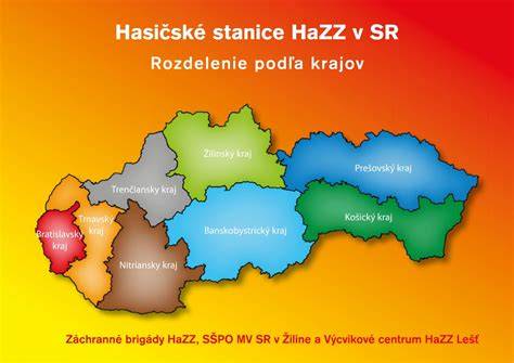 Mapa chovatelských staníc a regiónov distribúcie NO na Slovensku a susedných krajinách