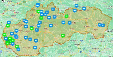 Mapa dostupných predajcov kotercov na Slovensku