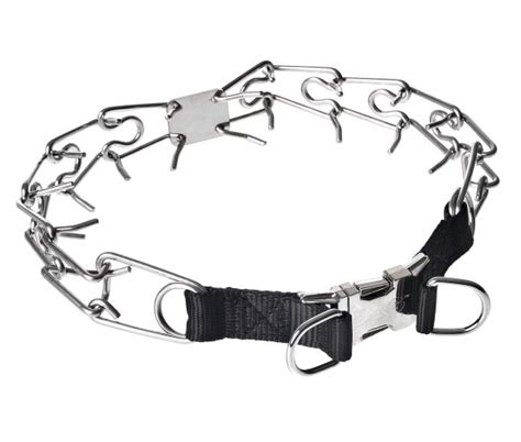 Detail pochrómovaného kovového článku obojku