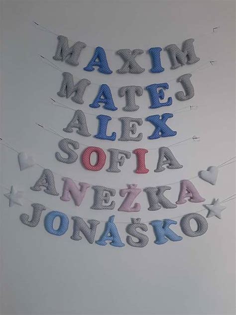 3D písmenká s menom dieťaťa