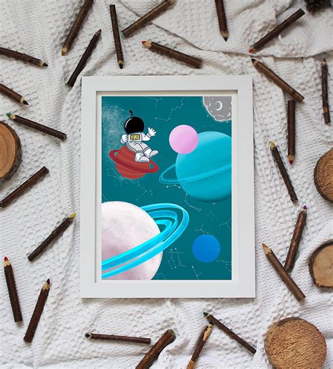 Ilustrácia psa vo vesmíre od Martina Grocha