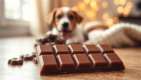 pes pozerajúci na čokoládu s preškrtnutým symbolom