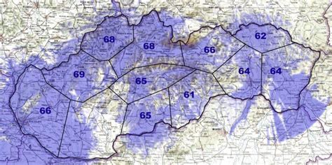 Mapa pokrytia signálom SRD