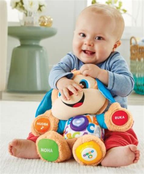 Ilustrácia Fisher-Price Hovoriaci psík s dieťaťom