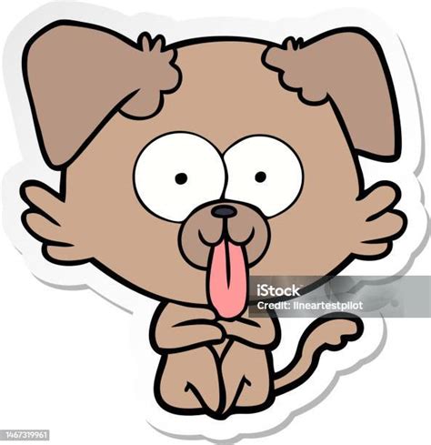 Ilustrácia psa s vyplazeným jazykom