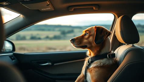 Pes v aute, zabezpečený