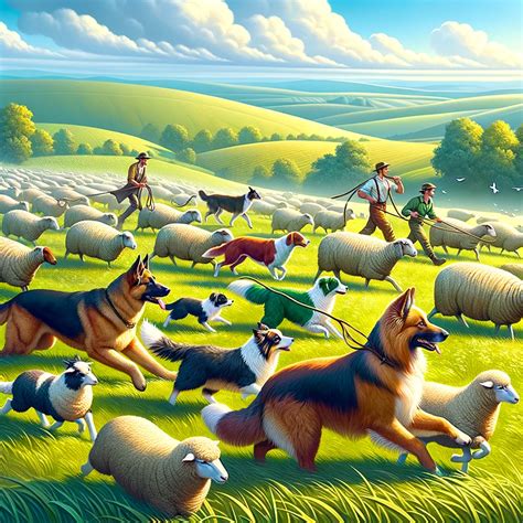 Ovčiarsky pes pri práci so stádom oviec