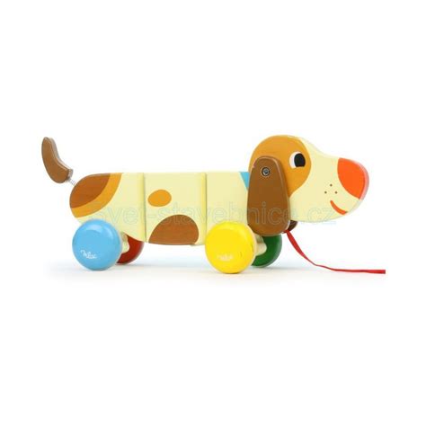 Drevený ťahací psík