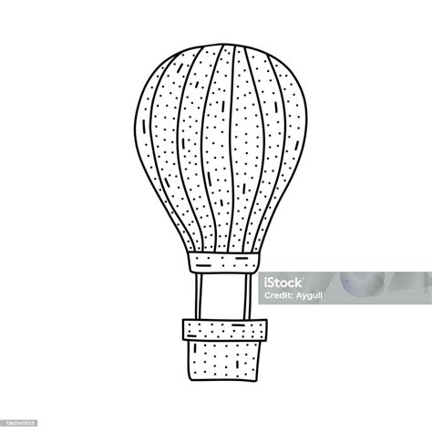 Kreslený teplovzdušný balón na tričku