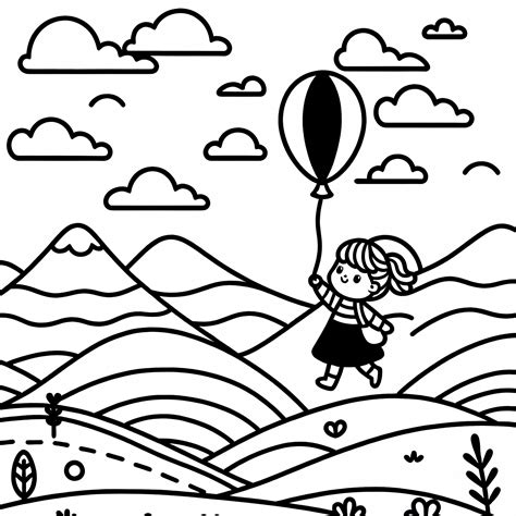 Omaľovánka s teplovzdušným balónom