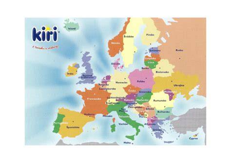 Mapa Európy s vyznačenými krajinami s povinným čipovaním