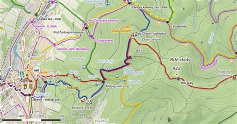 Turistická mapa s vyznačenou trasou pre psa