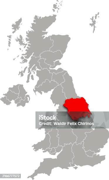 Mapa grófstva Yorkshire