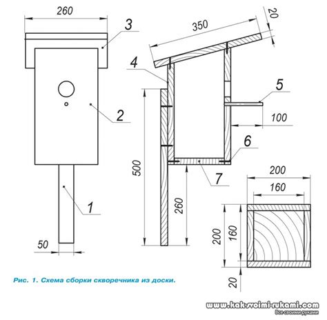 Schematický nákres koterca s uvedenými rozmermi
