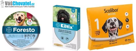 Ilustrácia rôznych veľkostí antiparazitných obojkov