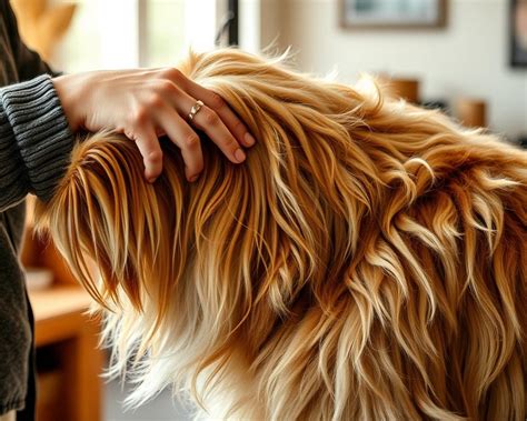 Ilustrácia správneho česania srsti psa