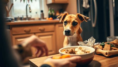 Pes pri miske s jedlom