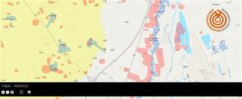 Mapa s vyznačenými lokalitami archeologických nálezov psov