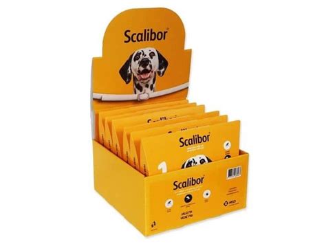 Ilustrácia psa s obojkom Scalibor