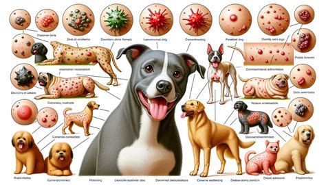 Ilustrácia rôznych alergénov pre psov