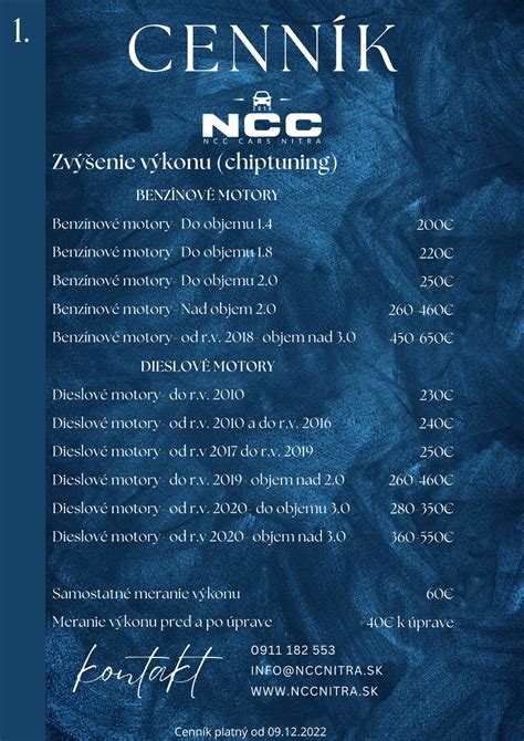 Cenník veterinárnych služieb