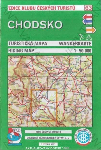 Mapa regiónu Chodsko