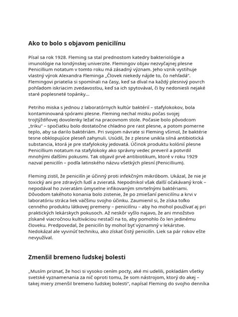 História objavu penicilínu