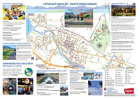 Mapa Liptovského Mikuláša s vyznačenými sociálnymi zariadeniami