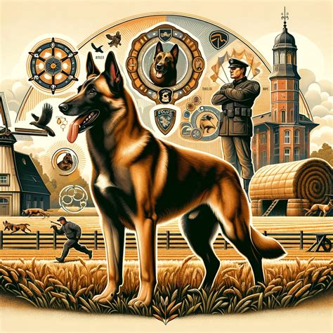 Ilustrácia rôznych plemien policajných psov