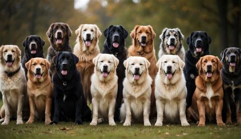 Koláž fotografií populárnych veľkých plemien psov