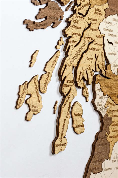 Mapa Škótska s vyznačeným panstvom Guisachan