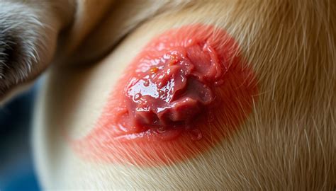 Pes s kožnou infekciou, ktorá spôsobuje svrbenie