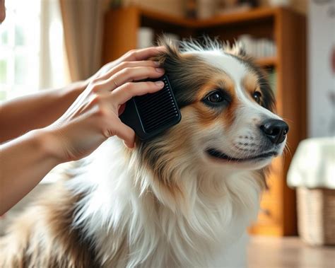 Kefovanie srsti novofundlandského psa