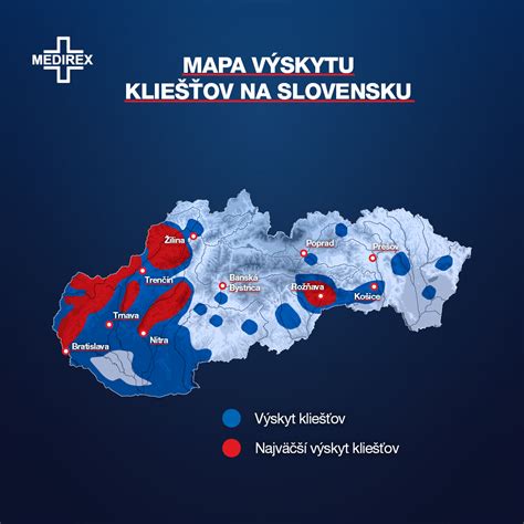 Mapa rozšírenia druhov kliešťov v Európe