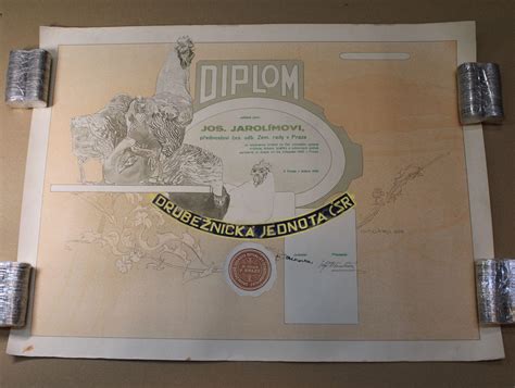 Diplom z výstavy slovenských čuvačov