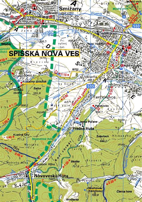 Mapa mesta Spišská Nová Ves s vyznačením útulku