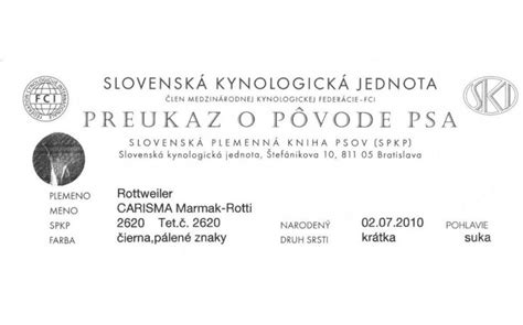 Preukaz o pôvode psa