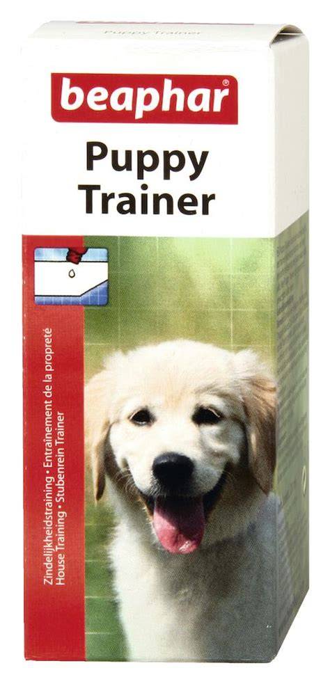 Obrázok znázorňujúci správnu aplikáciu Beaphar Puppy Trainer na podložke