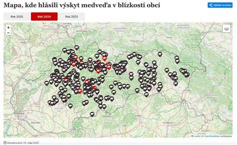 Mapa vhodných miest na zoznámenie psov na Slovensku