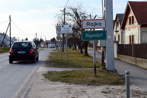 Mapa obce Rajka na Slovensko-maďarskej hranici