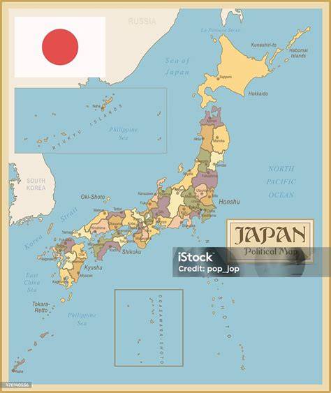 Mapa Japonska s označením Akita a miesta Hačíkovej histórie