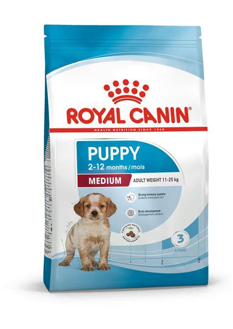 Royal Canin Medium Puppy - obrázok granulátov a balenia