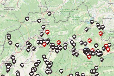 mapa: najčastejšie miesta úteku psov
