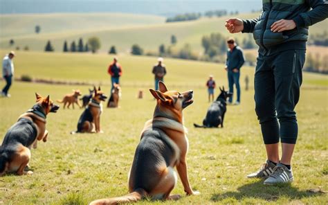 Pes a majiteľ pracujúci na poslušnosti