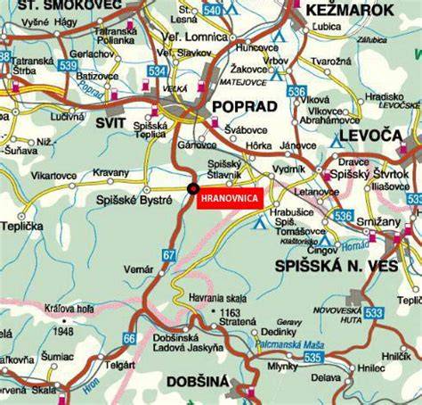 Mapa Bytče a okolia - vietor venčenia a služby