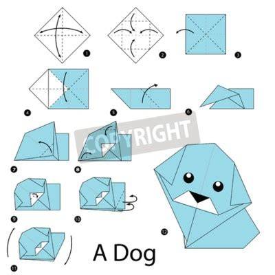 Infografika: postup skládania origami psa krok za krokom