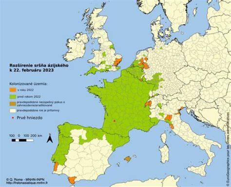 Mapa rozšírenia plemena NO Rex po Európe